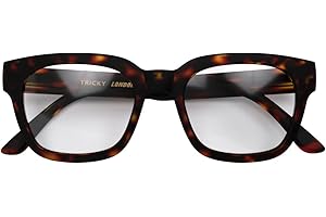 LONDON MOLE Eyewear Tricky Reading Glasses Rectangular Glasses Cool Readers Stylish Reading Glasses Men's Women's Unisex Spring Hinges