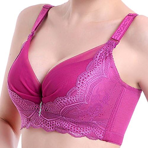 Sexy Women 3D Lace Gather Push Up Plus Size Lady Underwire Bras B C D Cup