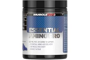 MuscleNh2 Essential Amino Pro Branch Chain Amino Acid Powder BCAA, EAA, Helps Build Lean Muscle and Speed Up Recovery, Blue Raspberry Flavour, 450g, 30 Servings (Pack of 1)