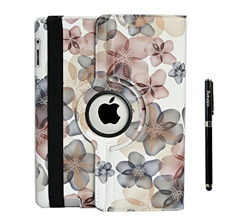 inShang ipad 2 H¨¹lle ipad 3 Cover f¨¹r Apple iPad 2/3/4, Edles PU Leder Tasche H¨¹lle Skins Etui Schutzh¨¹lle St?nder Smart Case f¨¹r Tablet iPad, Super Automatische Einschlaf-/Aufwach funktion, 360 Grad rotierende Schutzh¨¹lle mit Standfunktion + inShang Logo hochwertigen Stylus Eingabestift Stift