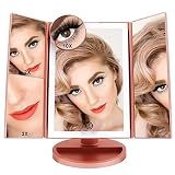 1.【Luces LED de Luz Natural y Interruptor de Sensor de Pantalla】-- La luz es natural y suave, brillante pero no deslumbrante, protege sus ojos. Cambie fácilmente el sensor táctil para ajustar el brillo para ver cómo se verá exactamente su maquillaje en diversas situaciones de iluminación, como el día, la noche, el hogar y la oficina.