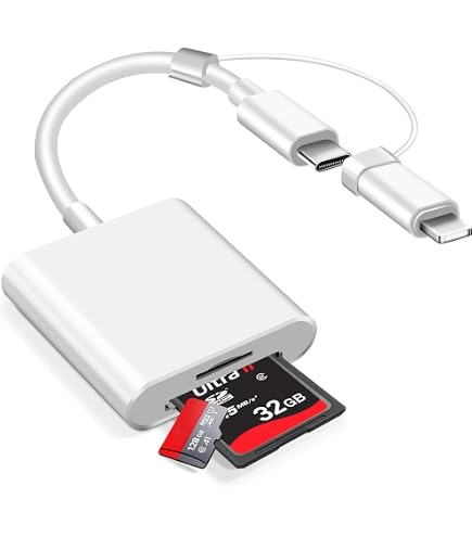 4-in-2 SD Karte Adapter Für IPhone (MFI) – Mit USB-C & USB-A Anschlüssen, Plug & Play Für Fotos, Videos & Daten Von Kamera Auf IPhone!