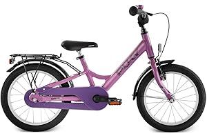 ‎PUKY PUKY YOUKE 16 | Kinderfahrrad 16 Zoll ab 4 Jahre | Fahrrad für Kinder mit Rücktrittbremse & V-Brake | Höhenverstellbar | Leichter Aluminiumrahmen | Fahrrad 16 Zoll Jungen & Mädchen | Perky Purple