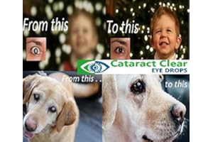 CATARACT CLEAR 2 x 10ml Bottles of The Best Cataract Treating Eye Drops Anywhere, 2% N-Acetyl-Carnosine. Twice as Strong as Most Similar Products. Holistic & Proven Gently Effective on People & Pets!