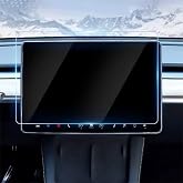 Elfia Tesla Model Y Juniper ile Uyumlu &Ouml;n ve Arka Ara&ccedil; Multimedya Ekran Koruyucu 9H Nano Esnek Koruma