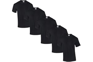 Gildan 5 sztuk Heavy Cotton T-Shirt męski T-Shirt S - 3XL czarno-biały