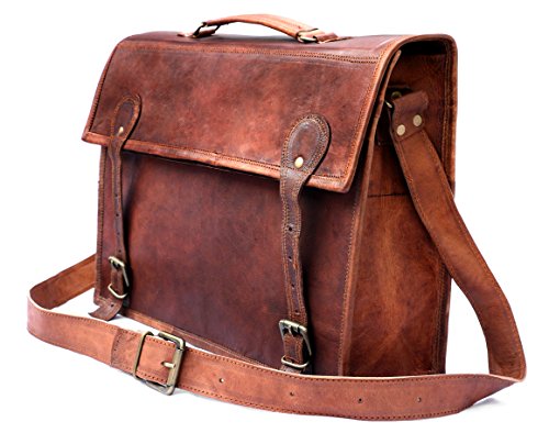 COOL STUFF Herren Echtleder Aktentasche Laptop Macbook Umhängetasche - 2