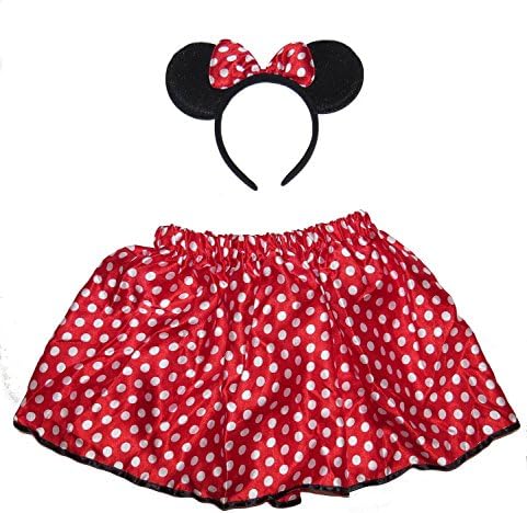 Manchester Royalty BEAUTIFUL MINNIE MOUSE EARS AND RED AND WHITE POLKA DOT SKIRT TUTU FOR KIDS COSTUME