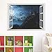 Produktbild Rftvgb 3D Wandaufkleber Schule Schloss Fenster Wandaufkleber für Kinderzimmer Wohnkultur Wandtattoos Diy Poster Pvc Wandbild Kunst schwarz