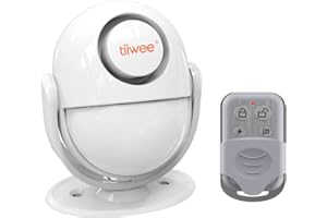 tiiwee A2 PIR Motion Sensor Anti-Burglar Alarm System with Remote Control - 120 dB Siren - Expandable - Alert and Chime Mode for House Garage Shed Shop Home Security - 2 Year Warranty