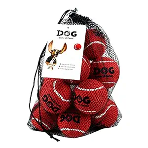 AMA Dog Pet Tennis Balls Toys Red Colour for Puppy Balls Small Medium Dogs,Designed for Dog Floating,Water-Hunting,Fetch,Fun Playing,Daily Exercise,mid-air catching