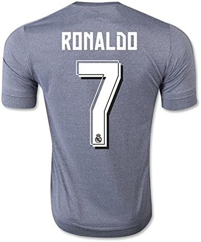 2016 UEFA Champions League Real Madrid CF 7 Cristiano Ronaldo Away Football Soccer Jersey In Grey