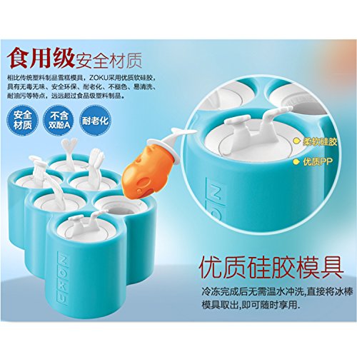 ECHTE Zoku Polar Pops Set von 6 Langsam Pop Stieleis Formen mit Tropfschutz - 3