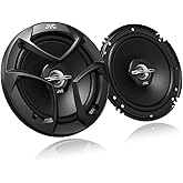 JVC CS-J420X – Haut-Parleurs Coaxiaux 2 Voies 10 Cm (4"), 210W Crête, 21W RMS, Woofer Mica, Noir, Son Puissant Voiture