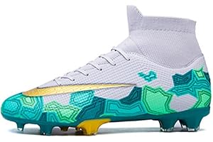 WOWEI Chaussures de Football Crampons Homme Professionnel Spike Athlétisme Chaussure de Foot Antidérapant Athlétisme Entrainement pour Garçon Unisexes