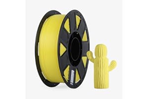 ‎CREALITY Creality Ender PLA filament do drukarki 3D, 1,75 mm, szpula 1 kg, dokładność pomiaru +/- 0,02 mm, pasuje do większości drukarek 3D FDM, żółty