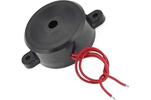 PATIKIL AC 220V 105dB 2 Filo Industriale Elettronico Continuo Suono Cicalino,Nero Alloggiamento