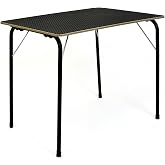 Moniev Hexa Plus Kamp Masası Plywood Katlanır Bah&ccedil;e Masası 50cm x 70cm Siyah, mnv_hexa_km