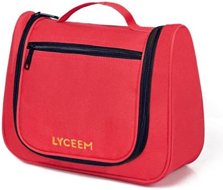 Lyceem Women's Polyester Red Hanging Toiletry Bag Basic