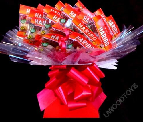 Sweety candy trees ~ Haribo Tangfastic Sweet Bouquet ~ Personalised ~ Delivered in Patterned Gift Box