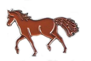 ERKIC Mainly Metal Pin's Pin Pin Marron Marron Poney Équitation 25 mm x 20 mm Multicolore