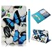 Produktbild Tablethülle für Samsung Galaxy Tab A 2018 (10,5 Zoll) T590/T595 Hülle Case Leder Tasche Schutzhülle Flip Cover Einschlaf/Aufwach Abdeckung Klapphülle Ständer Fächer Magnet Deckel-Schmetterling 2