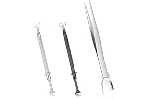 Bewudy Zestaw narzędzi do piercingu, 4 ząbki, diamentowy chwytak do pazurów, precyzyjna pęseta jubilerska ze stali nierdzewnej, do małych przedmiotów, układ scalony, komponenty elektroniczne, 3 szt