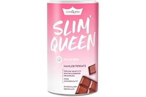 GymQueen Slim Queen Perdita di peso Shake 420g, frullato dietetico per una facile perdita di peso, Sostituzione del pasto con importanti vitamine e nutrienti, senza zuccheri aggiunti, Cioccolato