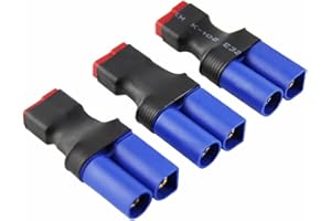 OliYin 3pcs Mâle EC5 à Femelle Deans Losi Connecteur Adaptateur Brushless Lipo Charger (Pack de 3)