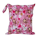 Wiederverwendbar Wasserdicht Windel Beutel Baby Tuch Waschbar Wickeltasche mit Zwei Reißverschluss - 4