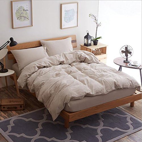 No printed cotton solid plain washed cotton four-piece simple bed sheets cotton quilt