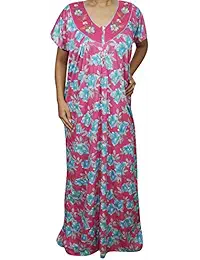 Indiatrendzs Women's Hosiery Cotton Sleepwear Nighty Free Size