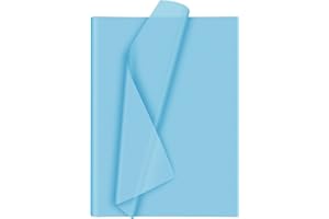 Morcheiong 60 fogli di carta velina blu per confezioni regalo, carta velina per fai da te, artigianato, floreale, compleanno, festa di nozze, festival (50 x 37 cm)