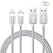 Produktbild USB Magnetisches iPhone Ladekabel,EVIISO [2Pack] 1M Nylon Magnet USB Lightning Kabel Datenkabel con Magnetischer Lightning Adapter mit LED Status für iPhone X 8/8 Plus 7/6s/6 Plus SE iPad Air,Silber