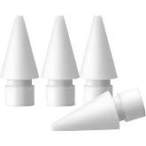 PAPERFEEL [4 Pack] Tips for Apple Pencil 2nd/1st Generation, and Apple Pencil Pro/USB-C, Highly Sensitive Precise POM Replacement Tip for Apple iPad Pencil, Pen Nib for iPad Pro/Mini/Air, White