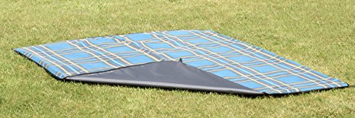 Uquip Scotty große karierte Picknickdecke XXL 240 x 200 waschbar und mit wasserdichter Unterseite - 4
