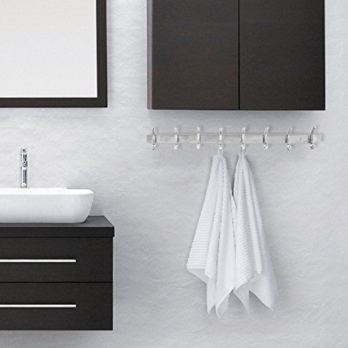 CEINTER 8 Haken Garderobenhaken Wandhaken Kleiderhaken Edelstahl Hakenleiste Handtuchhaken Bad und Küche - 7