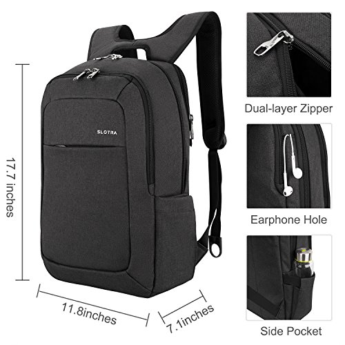 Laptop Rucksack Computer Notebook Tasche Geschäftsleute Reisen wasserdicht-schwarz - 2