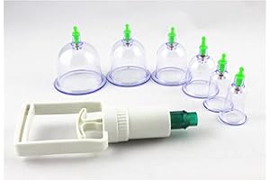 Careforyou® 6 Cups Traditional Personal Care Chinese Vacuum Body Cupping Set Massage Magnets Therapy Acupressure Healthy Suction Set Kit Equipment KN6