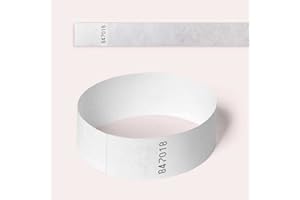 Tyvek Wristbands, 100 Pack by AA Wristbands for Parties, Security, Festivals, Events (White)