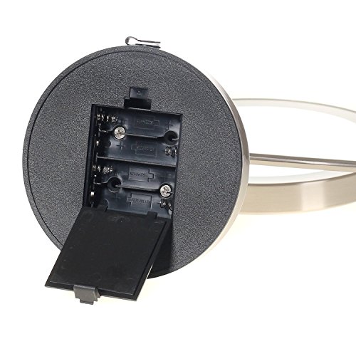 HIMRY® Slim LED Stand KosmetikSpiegel 8 Zoll 10x Vergrößerung, Batteriebetrieben oder mit EU-Stecker, beleuchtedte Standspiegel Kosmetikspiegel Tischspiegel, Make-Up, Rasieren, Badezimmer Spiegel, Spiegel 360 ° drehbar, doppelseitigen Standard und 10 Fach Vergrößerung, KXD3139-10x - 5