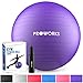 Produktbild Proworks Gymnastikball 65cm Heavy Duty Sitzball für Sport Physiotherapie Schwangerschaft Yoga Pilates - Fitness Ball für Rückenübungen und Dehnübungen inkl. Pumpe - Lila