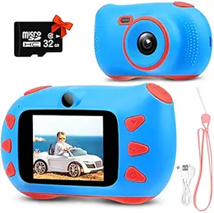 Boutique Kids Camera,1080P Children Digital Video Cameras,Shockproof Video Recorder for Boys and Girls,Portable Rechargeable Toddler Video Recorder?Blue?