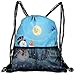 Produktbild RAINNY Drawstring Backpacks Bags,Snowman Gets The Gift from Santa Claus In Winter Night Moonlight Illustration,5 Liter Capacity,Adjustable