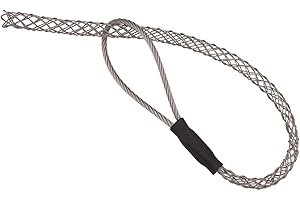 IRSCorp Kit de chaussettes de traction de câble en acier galvanisé antidérapant pour câble de tirage de fil lassos corde flexible en maille noire