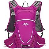 DeFe Zaino Ciclismo 18L Ultraleggero Zaini MTB Impermeabile Traspirante Zainetto Bicicletta Per Sport Outdoor Escursionismo Montagna Campeggio (Viola)