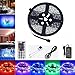Produktbild LED Strip 5m, GHONLZIN LED Streifen LED Band 5M 5050 RGB 150 LEDs mit Fernbedienung 44 Tasten IR für beleuchtung und Küche, unter Schrank, Terrasse, Balkon, Party und Haus Deko
