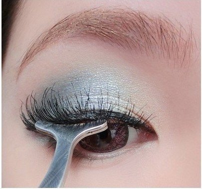 Demarkt künstliche Wimpern büschel Hilfe tweezer Pinzette Wimpernpinzette Verlangerung - 6