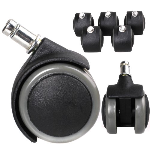 HIMRY Jeu de 5 roulettes sols durs 11mm 