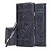 Produktbild Tifightgo Premium Stand Hülle Leder Wallet Cover Brieftasche Etui Schale für Samsung Galaxy S8 Plus,Luxus Handytasche aus PU Leder Samsung Galaxy S8 Plus Tasche Leder Case mit Handschlaufe und Kartenfächern Vintage Retro Blumen Ölwachs Muster Ledertasche Kartenfach Standfunktion Hülle Geldbörse Lederhülle Ledercase Handyhülle Kunstleder Flip im Bookstyle Magnetverschluss Magnet Handy Schutzhülle Aufklappbar für Samsung Galaxy S8 Plus Schwarz, 1x Schwarz Stift